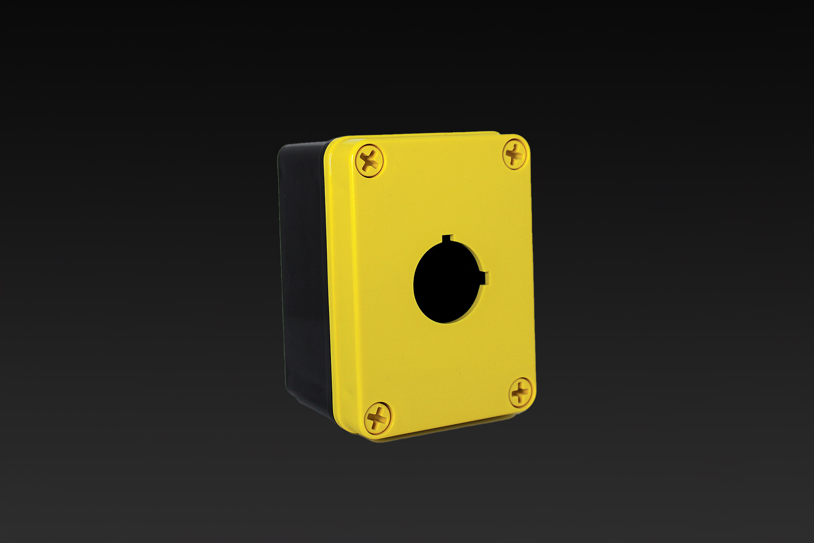 Polycarbonate Enclosure 4 x 3 x 2 Inches Commander Yellow Push Button by AttaBox®