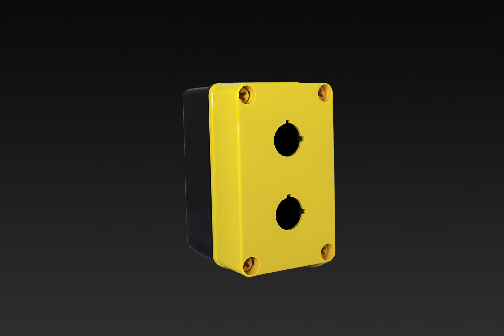 Polycarbonate Enclosure 5 x 3 x 3 Inches Commander Yellow Push Button 22MM Holes  by AttaBox®