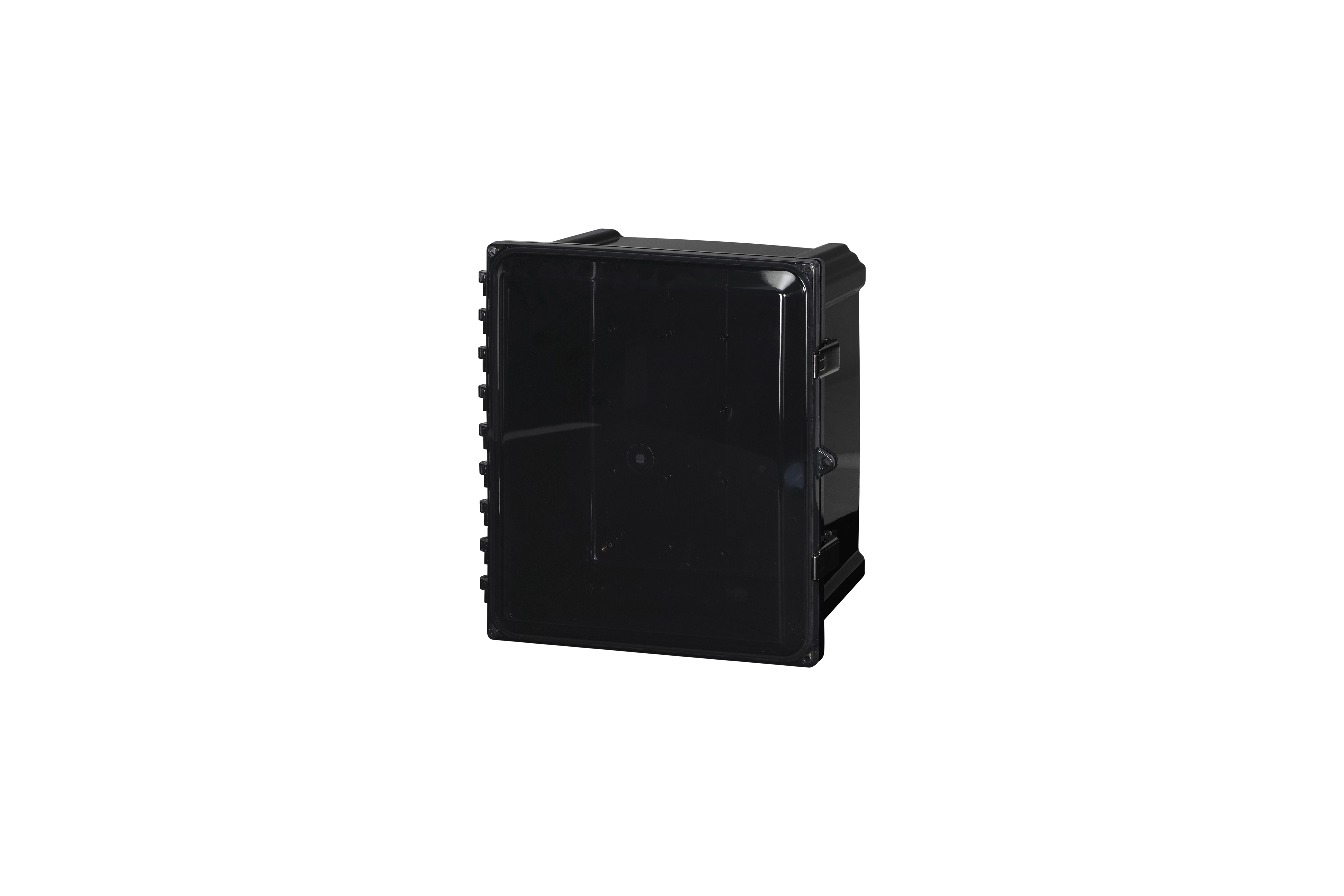 Polycarbonate Enclosure 12 x 10 x 6 Inches Heartland Black with Clear Cover with Stainless Steel Latches  by AttaBox®