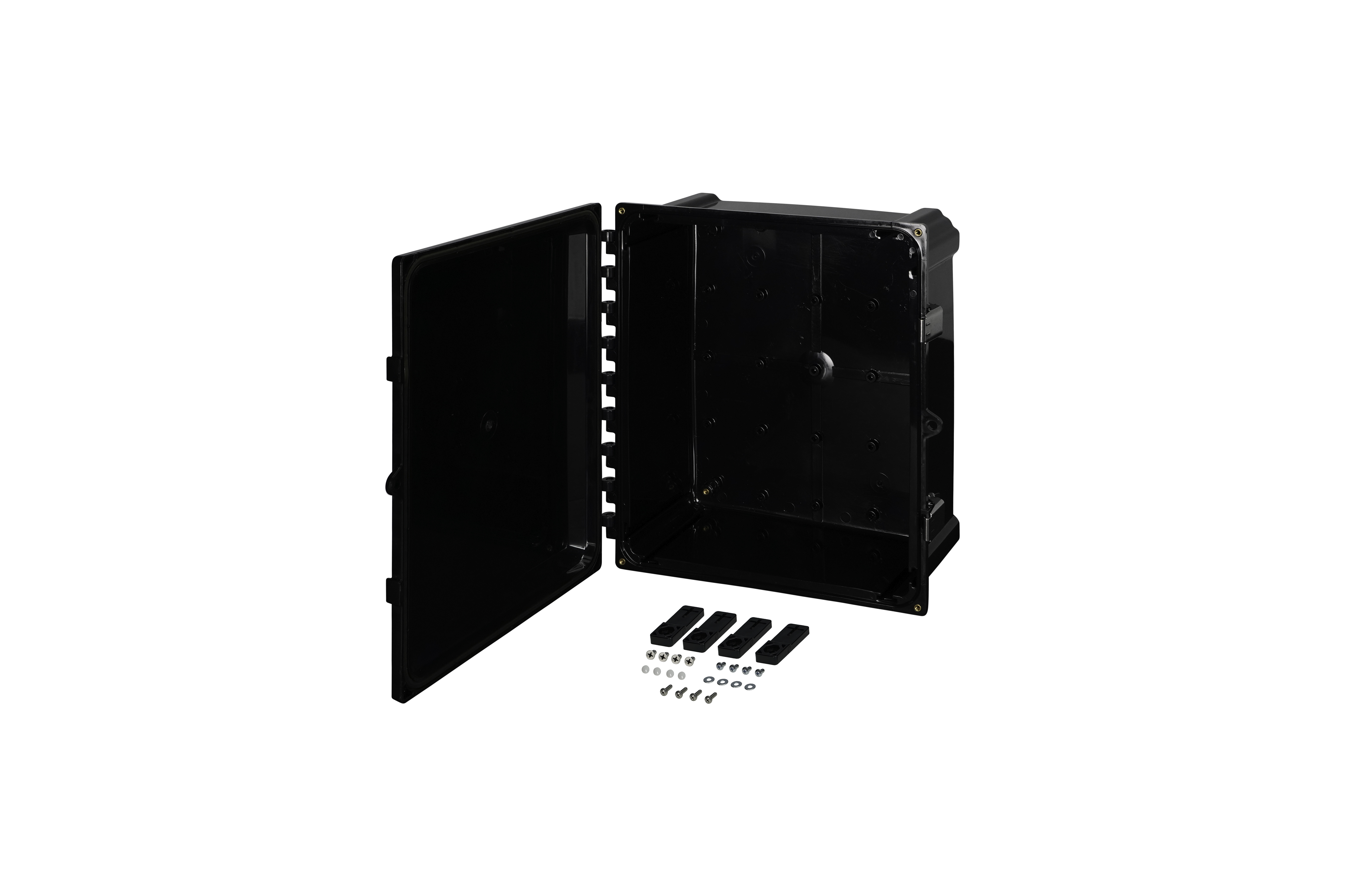Polycarbonate Enclosure 12 x 10 x 6 Inches Heartland Black with Stainless Steel Latches  by AttaBox®