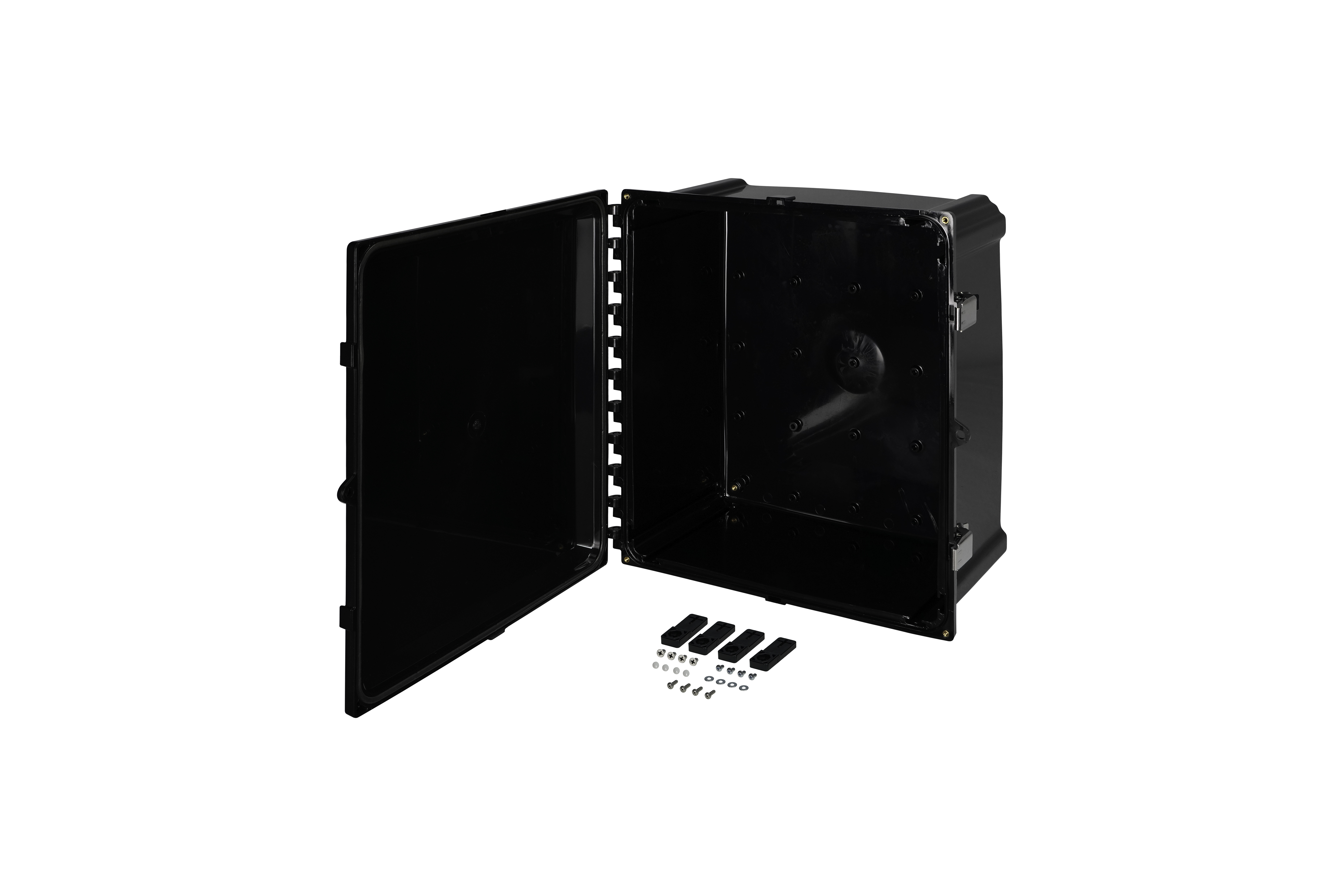 Polycarbonate Enclosure 16 x 14 x 8 Inches Heartland Black with Stainless Steel Latches  by AttaBox®